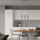 Suspension en béton marronne, Ferron