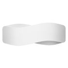 Applique up and down en aluminium blanche, Keely