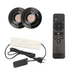 2 spots veranda orientable Rona, IP44, avec kit de connexion et télécommande, noir