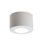 Spot en saillie veranda ronds blanc Vasso, IP44, gradable