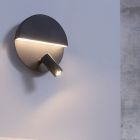 Applique murale design noire, Solo, 6W, 3000K LED, avec interrupteur