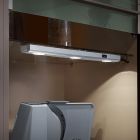 Éclairage sous meuble cuisine en plastique argenté, Sarila, 1W, 3000K LED, avec interrupteur