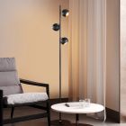 Lampadaire moderne noir, Prato, avec interrupteur