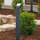 Lampadaire extérieur avec détecteur de mouvement moderne anthracite, Solana, 9W, 3000K LED, IP54