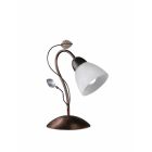 Lampe de table classique couleur rouille, Astrid, avec interrupteur