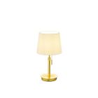 Lampe de table moderne laiton, Niva, avec interrupteur à tirette