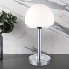 Lampe de table moderne nickel, Willem, 4W, 3000K LED, avec interrupteur