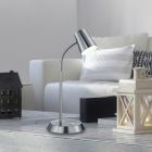 Lampe de table en verre nickel, Laysha, 4,7W, 3000K LED, avec interrupteur