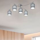 Lampe plafond en métal nickel, Nordby