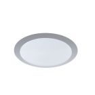Lampe plafond en plastique argentée, Ramsgate, 12W, 3000K LED