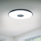 Lampe plafond en métal blanche, Vibol, 45W, 3000K LED, avec télécommande
