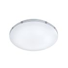 Plafonnier salle de bain en plastique chromé, Brunella, 24W, 3000K LED, IP44