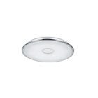 Lampe plafond en verre chromée, Yailee, 100W, blanc chaud à froid réglable LED, avec télécommande