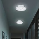 Lampe plafond en plastique chromée, Yailee, 12W, 3000K LED, gradable en 3 étapes