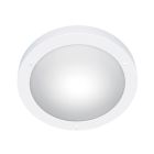 Plafonnier salle de bain en verre blanc, Hadleigh, IP44