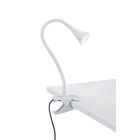 Spot à pince en plastique blanc, Yelaisa, 3W, 3000K LED, avec interrupteur