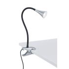 Spot à pince en plastique gris, Yelaisa, 3W, 3000K LED, avec interrupteur