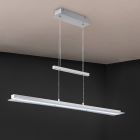 Suspension table à manger moderne nickel, Port, 18W, blanc chaud à froid réglable LED