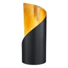 Lampe de table moderne noire, Berdine, avec interrupteur