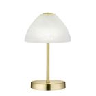 Lampe de table moderne nickel, Aaron, 2,5W, 3000K LED, avec interrupteur