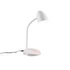 Lampe de bureau moderne blanche, Maribo, 4W, 3000K LED, avec variateur tactile