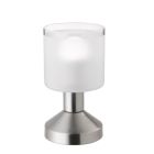 Lampe de table moderne nickel, Vilou, avec interrupteur