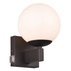 Applique salle de bain moderne noire, Eray, IP44