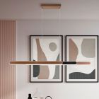 Suspension design laiton, Dwayn, 48W, blanc chaud à froid réglable LED, avec variateur tactile