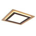 Lampe plafond moderne dorée, Frans, 46W, blanc chaud à froid réglable LED, avec télécommande