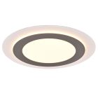 Lampe plafond moderne nickel, Frans, 42W, blanc chaud à froid réglable LED, avec télécommande