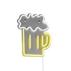 Applique murale en plastique transparente, Beer, 5W, jaune LED, avec interrupteur