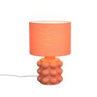 Lampe de table en céramique orange, Cihad, avec interrupteur