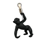 Lampe de table en plastique noire, Macaca