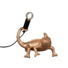 Lampe de table en plastique dorée, Chameleon
