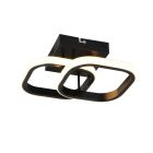 Plafonnier design noir, Yasser, 7W, 3000K LED