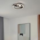 Lampe plafond design noire, Jantuano, 22W, 3000K LED