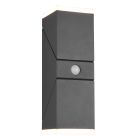 Applique extérieur avec détecteur de mouvement moderne anthracite, Liron, 7W, 3000K LED, IP54