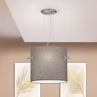 Suspension table à manger en métal grise, Myke