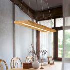 Suspension en bois marronne, Deka, 27W, 3000K LED