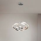 Suspension moderne nickel, Elyse, 60W, couleur réglable LED