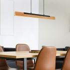 Suspension en bois marronne, Neville, 25W, 3000K LED, gradable en 3 étapes