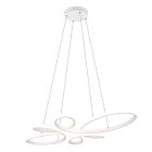 Suspension table à manger design blanche, Vikash, 32W, 4000K LED, gradable en 3 étapes