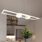 Suspension design blanche, Sohaib, 37W, blanc chaud à froid réglable LED, gradable en 3 étapes