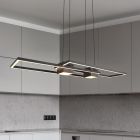 Suspension design noire, Sohaib, 37W, blanc chaud à froid réglable LED, gradable en 3 étapes