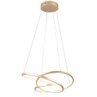 Suspension table à manger design dorée, Teodore, 34W, white switch LED, gradable en 3 étapes