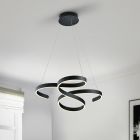Suspension moderne anthracite, Davu, 52W, 3000K LED