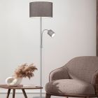 Lampadaire moderne gris, Ledbury, avec interrupteur