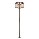 Lampadaire extérieur avec capteur crépusculaire moderne couleur rouille, Sambesi, IP44