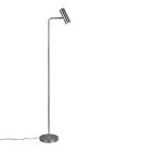 Lampadaire moderne nickel, Kaso, avec interrupteur