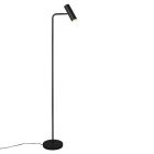Lampadaire moderne noir, Kaso, avec interrupteur